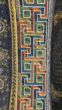 gallaplacidia mosaico motivos geometricos arco